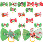 Festive Pet Hair Ring Christmas Bows for Dogs - 30pcs