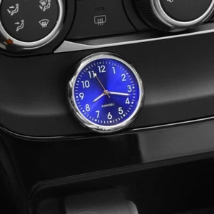 Mini Blue Luminous Pocket Quartz Analog Watch Clock Car Interior Accessories - Bild 1 von 9