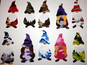 GNOMOS CAMUFLAJE - APLIQUES DE GNOMOS PELAR Y PRESIONAR - Imagen 1 de 5