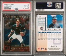1998 Leaf Rookie And Stars Mike Piazza Longevity 02/50 RARE #30 HOF PSA 8 POP 2