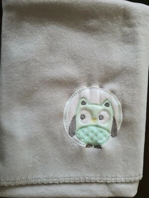 Manta de bebé Garanimals gris menta blanco búho polar bordada nueva sin etiquetas lovey Foto 1 de 4
