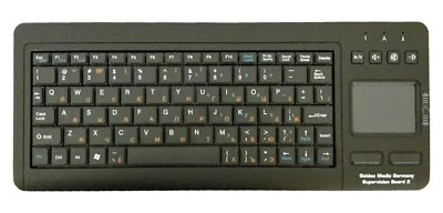 Golden Media Super Board 2,4Ghz Funk USB Tastatur PC Smart TV Touchpad UK RUS - Bild 1 von 4