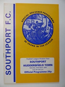 SOUTHPORT v HUDDERSFIELD | 1977/1978 | DIV 4 | 22 APR 1978 | UK FREEPOST - Picture 1 of 3