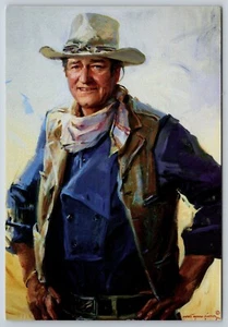 Cartolina John Wayne dipinto ad olio cowboy 1X - Foto 1 di 2