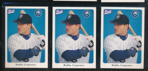 Lot (3) 1996 Best #4 Bubba Carpenter Columbus Clippers Player Lot (JJ90) SWSW6