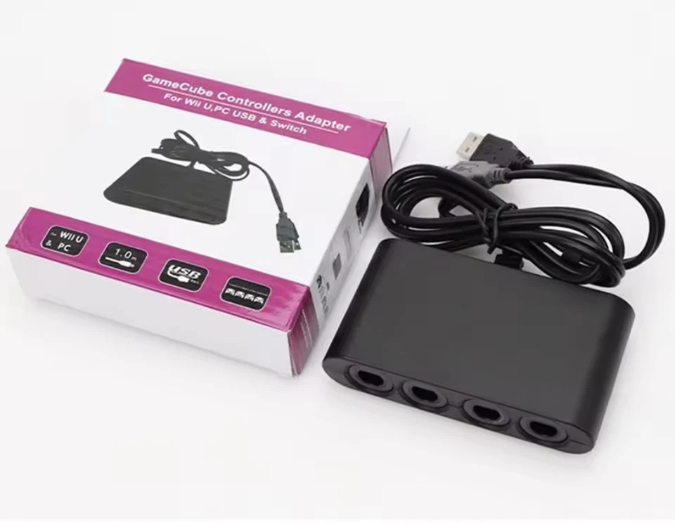 Adattatore Per Controller Gamecube Per Wii U Pc Usb Switch 4 Porte - Immagine 1 di 4