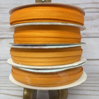 Offray Gift Wrap Craft Ribbon Lot of 4 Rolls Orange 1/8 in Wide 72ft NEW - Image 1 of 4