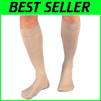 Knee High Compression Stockings 20-30 mmHg for Tired Leg Relief - Beige, Large - Image 1 of 4