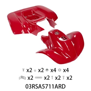 Front+Rear Fenders Set ABS Plastic Red Fit For Honda Sportrax 90 TRX90 1993-2005 - Foto 1 di 1