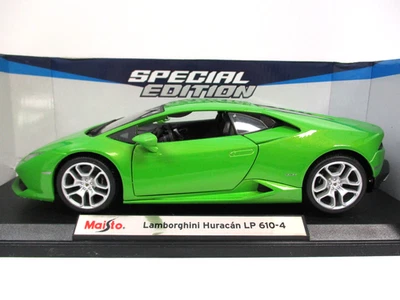 MAISTO - EDICIÓN ESPECIAL - LAMBORGHINI HURACAN LP 610-4 (VERDE) - DIECAST 1/18 Foto 1 de 4