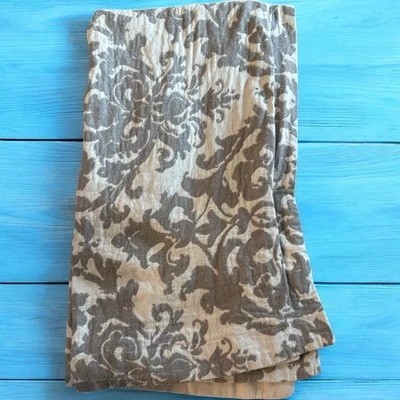 Pottery Barn Gray & Ivory Stella Damask Pillow Sham King Sized - Image 1 of 4