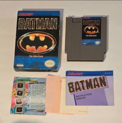 Batman NES Video Game Manual Insert In Box Nintendo Complete Authentic Tested  - Image 1 of 4