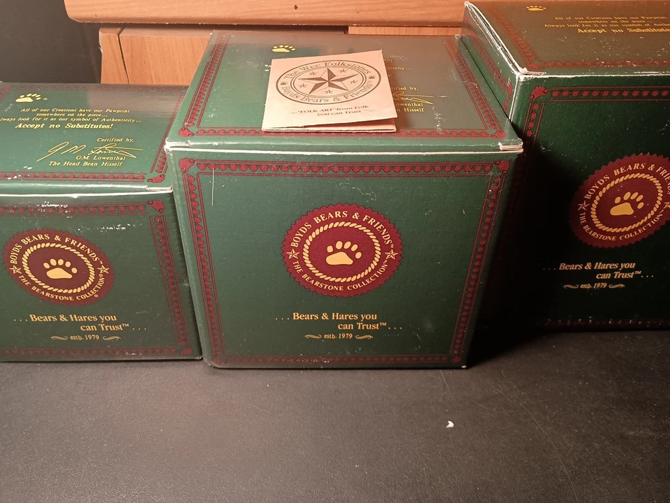 Boyds Bears Christmas Ornaments - Lot of 3 Elvira Kringle Simone Bailey In Box - Image 1 of 4