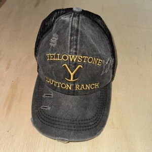 Yellowstone Dutton Ranch Distressed Ponytail Baseball Cap Hat - Picture 1 of 4