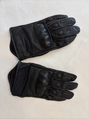 Women’s Leather Motorcycle Gloves With Knuckle Protection And Gel Pads, Size S - Image 1 of 4