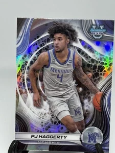 PJ Haggerty 2024-25 Bowman Best University Argento Rifrattore Memphis #60 - Foto 1 di 10
