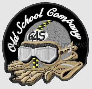 OLD SCHOOL EMBROIDERED PATCH IRON/SEW ON 3-3/4" x 3-1/2" NORTON BSA TRIUMPH AJS - Bild 1 von 2