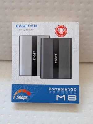 EAGET 480GB Fast USB 3 Portable SSD/  Compact & Reliable External Storage - Image 1 of 4