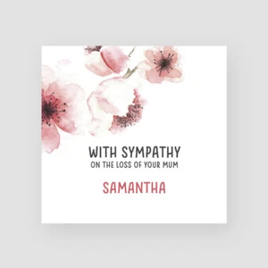 Tarjeta de simpatía personalizada hecha a mano condolencias duelo perdón por tu pérdida - Imagen 1 de 6