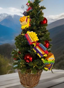 Handcrafted 18 in Sonic Drive Dr Pepper Wacky Pak Train Christmas Tree Lighted - Picture 1 of 19