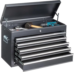 24" Portable Tool Box, 5 Drawers & Top Storage Tray Tool Box with Drawers, Locka - Picture 1 of 12