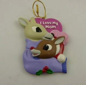 Rudolph the red nosed reindeer Christmas ornament Kurt S. Adler xmas  I love mom - Picture 1 of 6