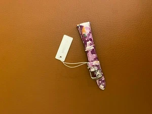 NEW Genuine Michele Multicolor Butterfly strap band patent leather 16mm - Picture 1 of 3