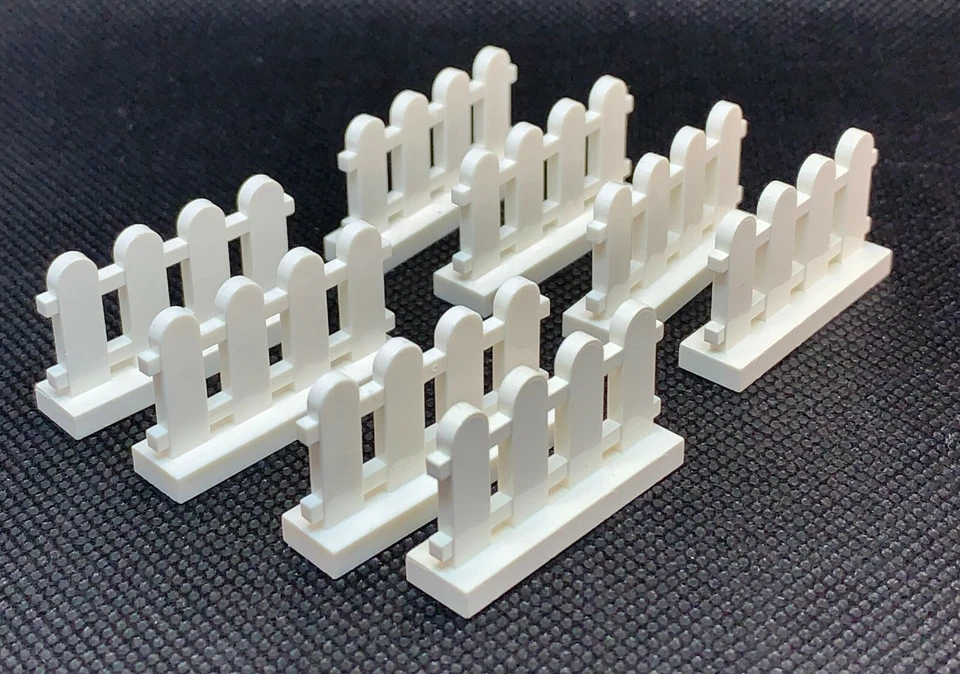 Lego БЕЛЫЙ ПИКЕТ забор сад город цветы 8 штук - Изображение 1 из 4