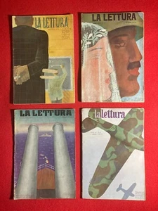 LA LETTURA 4 Rivista Corriere della Sera Copertina BRUNO MUNARI 1937 1939 1940 - Foto 1 di 5