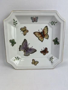 Andrea By Sadek Butterfly Dish Plate 8 Inch Gold Trim - Picture 1 of 8