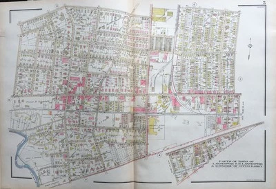 1929 DELAWARE COUNTY, PA, UPPER DARBY, LANSDOWNE & E. LANSDOWNE, COPY ATLAS MAP - Image 1 of 3