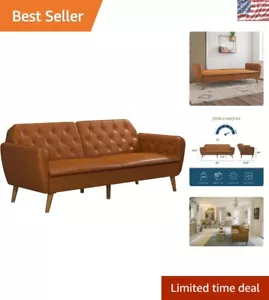 Space-Saving Tallulah Futon with Memory Foam Cushions - Ideal for Home Offices - Picture 1 of 19