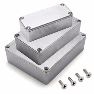 Silver Aluminium Electronic Hammond Diecast Stompbox Project Box Enclosure ✧