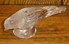 Art Glass Frosted Head Down Sparrow Figurine