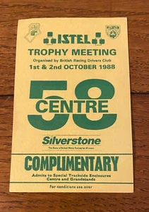Silverstone Trophy Meeting Istel Trophy Original Complimentary Ticket 1988 2489 - Picture 1 of 2