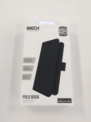 Funda tipo billetera desmontable Skech Polo Book para Galaxy S10e - negra Foto 1 de 2