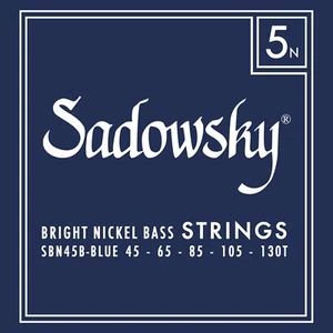 Cuerdas de bajo de níquel Sadowsky SBN45B etiqueta azul; medidores 45-130 - Imagen 1 de 1