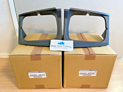 日产正品 240SX 180SX RPS13 89-94 车头灯挡板盖装饰一对原始设备制造商 — 第 1/4 张图片