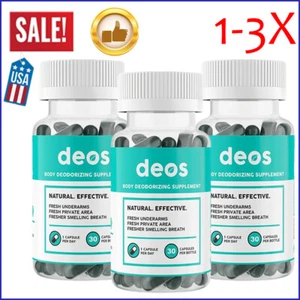 1-3X Deodorizing Capsules, Natural Body Odor Remedy Supplement, Freshen Underarm - Picture 1 of 19