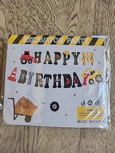 Birthday Construction Birthday Party Kit Backhoe Digger Construction Theme Boys - Picture 1 of 10