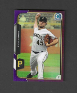 2015 Bowman Chrome Purple Refractor #149 Gerrit Cole Pirates /250
