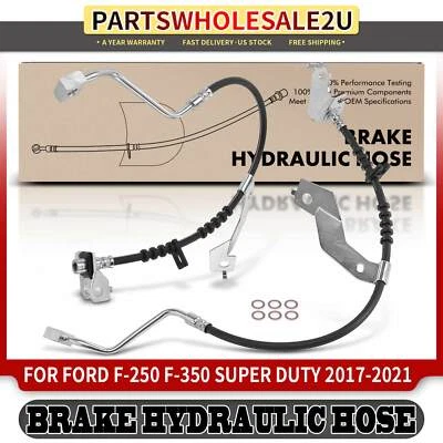 2x Manguera hidráulica de freno delantero para Ford F-250F-350 Super Duty 2017 2018-2021 tracción trasera Foto 1 de 4