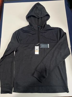 NEW PERRY ELLIS 1/4 1/2 ZIP SWEATER TOP Black NWT MENS Size Small - Image 1 of 4