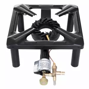 Gas Hockerkocher Campingkocher Gaskocher 4 kW mit Zündsicherung, 30 x 30 x 14 cm - Bild 1 von 6