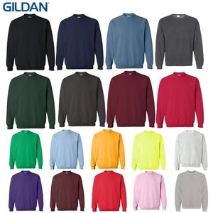 Sudadera para hombre Gildan 1800 manga larga mezcla pesada cuello redondo suéter informal - Imagen 1 de 100