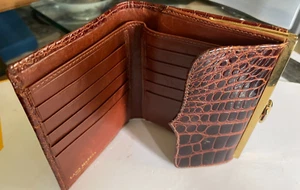 lana marks ladies purse wallet real leather 13x12cm - Foto 1 di 5