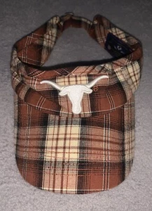 Texas Longhorns Hombres Sombrero Visera Ajustable Gorra a Cuadros Logo Informal NCAA Deportes - Imagen 1 de 6