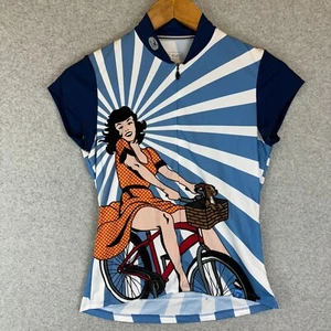 Sugoi cycling Jersey XSmall Bicycle Shirt Rear Pockets Front Zip Short Sleeve - Picture 1 of 9