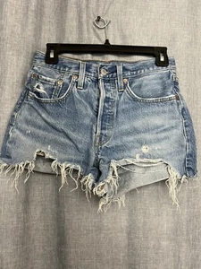 Levi's Strauss & Co 501 Cutt-off Jean Shorts W24 - Picture 1 of 5