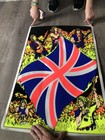 British Rock Original Vintage Poster Black light Pin-up Retro UK Flag Rock Music